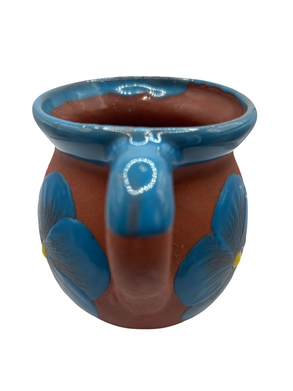 Jarrito de Barro Decorado Colorful Decorated Mexican Pottery mug - Picture 7 of 8